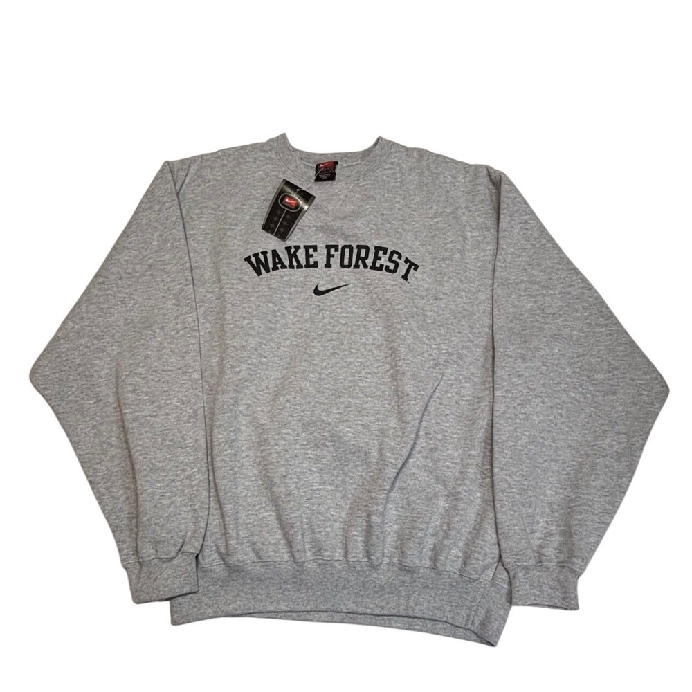 VTG Nike Team Mens Sweatshirt Sz Large Wake Forest Demon Deacons SAMPLE Y2K NWT